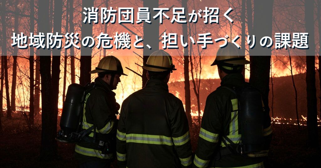 note記事「消防団員不足が招く地域防災の危機と、担い手づくりの課題」のタイトル画像